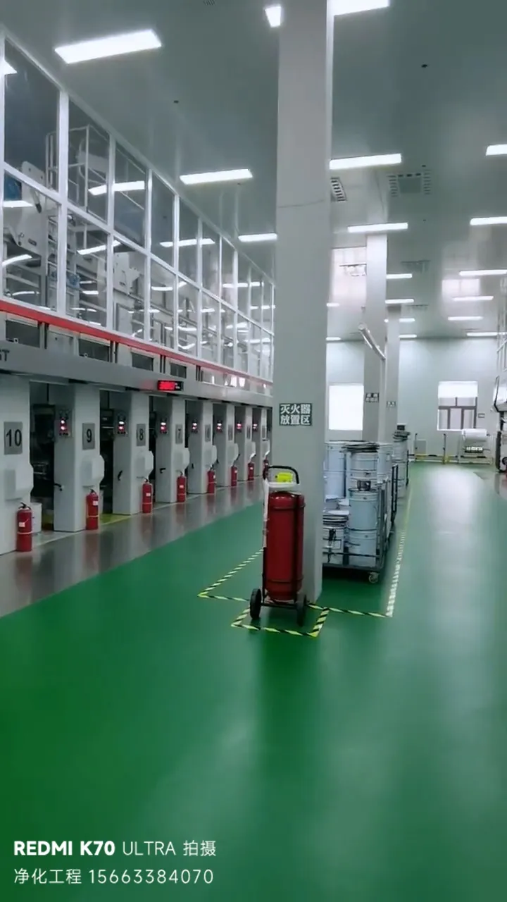 南京溧水经开区汇彩包装2000㎡十万级净化车间工程3