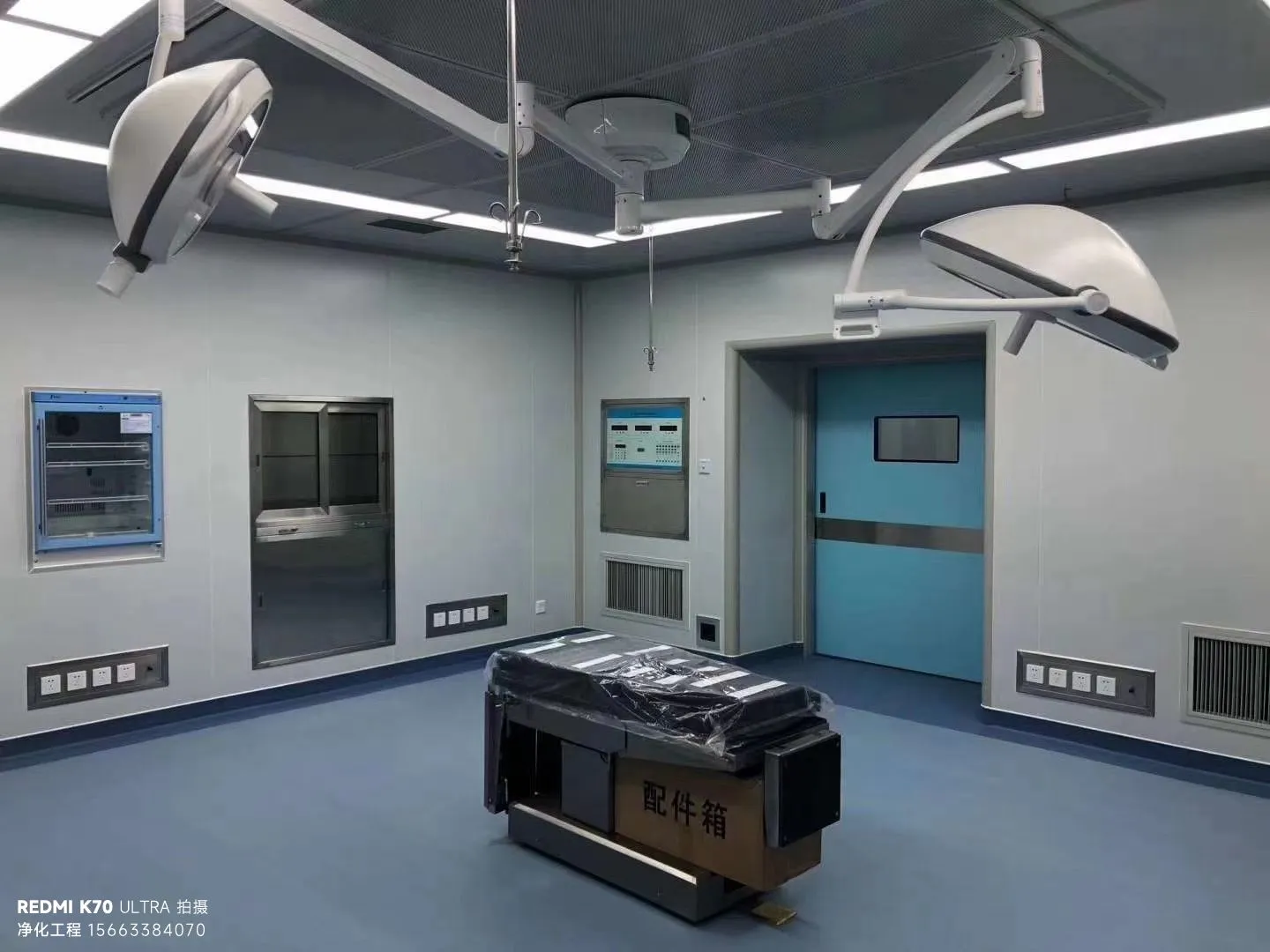 南京无尘车间中央空调与净化系统示意图，展示三级过滤流程及换气次数、压差等南京本地标准参数